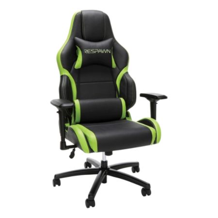 Respawn 400 Racing Style Big And Tall Leather Gaming Chair Green Black Item 8546118