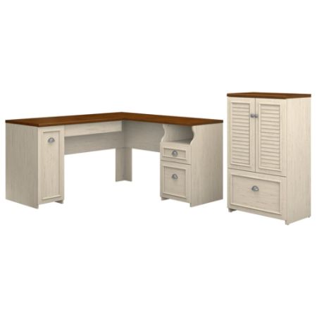 Bush Furniture Fairview 60 W L Shaped Desk And Storage Cabinet