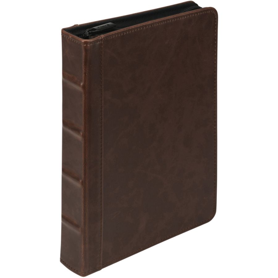 Samsill, SAM15437, Vintage Jr. Round Ring Zipper Binder, 1 Each, Dark Brown