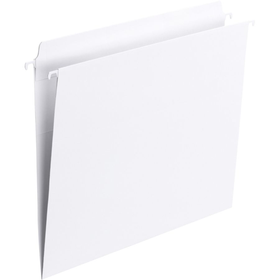 Smead FasTab Hanging File Folder, Straight-Cut Built-In Tab, Letter Size, White, 20 per Box (64102)