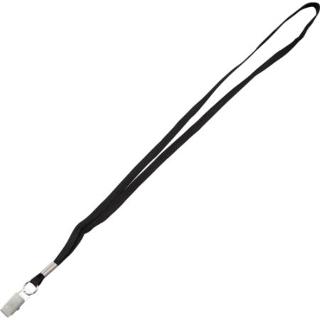 Advantus Flat Clip Lanyard 100 Box 36 Length Black Woven Metal -Office ...