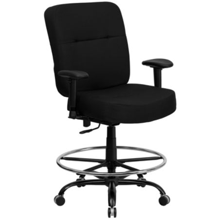 Flash Furniture Hercules Big And Tall Fabric Drafting Chair Black Item 861713