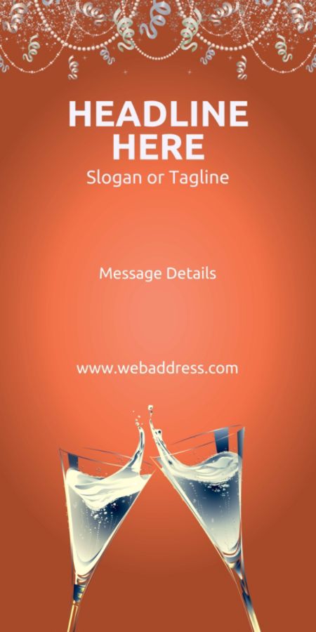 Custom Vertical Banner Champagne Flutes Office Depot