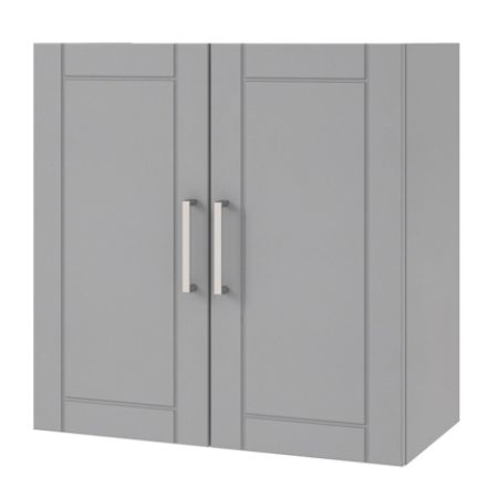 Ameriwood Home Callahan 24 Wall Cabinet 2 Shelves Gray Office Depot