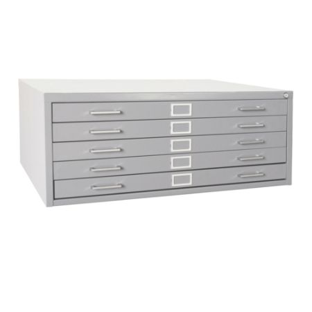 Sandusky 5 Drawer Flat File 16 18 H X 53 34 W X 41 516 D Dove Gray