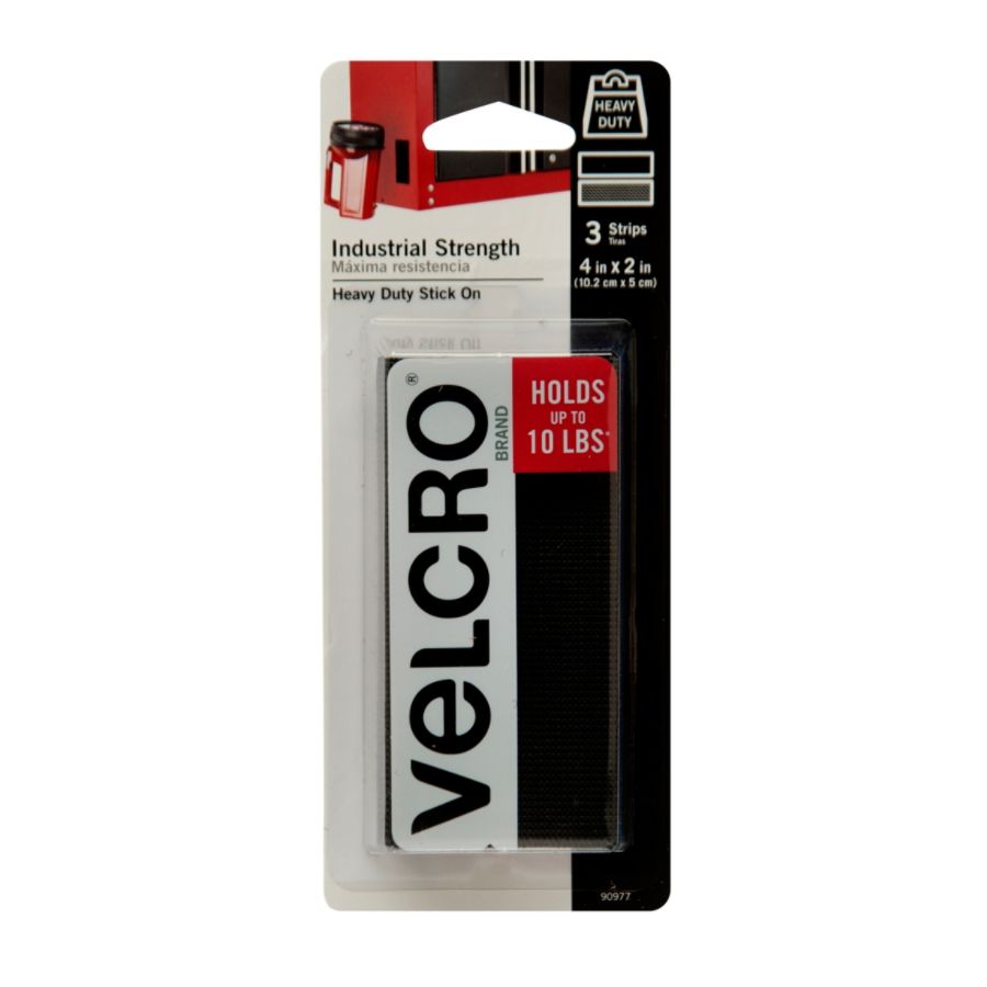 VELCRO Brand Industrial Strength Tape 2 x 4 Black Pack Of 3 - Office Depot