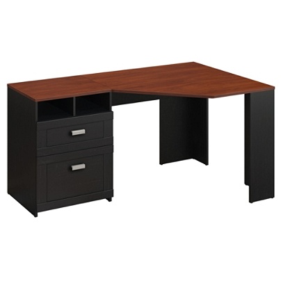 Bush Furniture Wheaton Reversible Corner Desk Antique Blackhansen