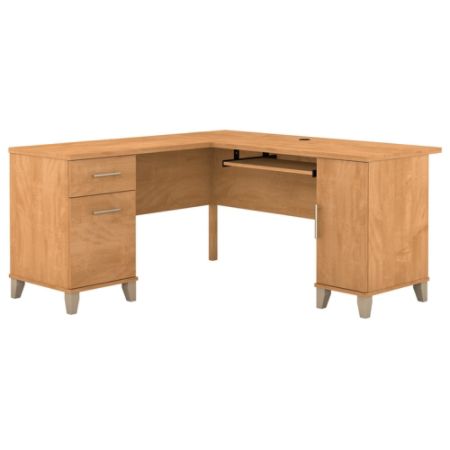 Bush Furniture Somerset L Shaped Desk 60 W Maple Cross Standard