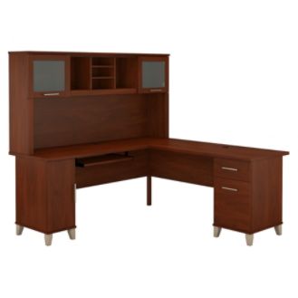 Bush Furniture Somerset L Shaped Desk With Hutch 72 W Hansen