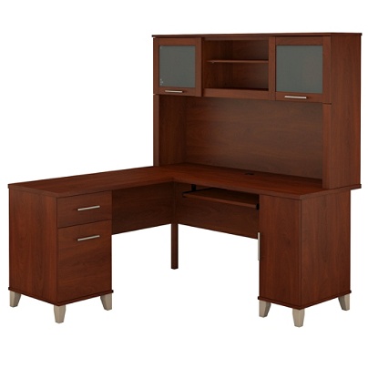 Bush Furniture Somerset L Shaped Desk With Hutch 60 W Hansen