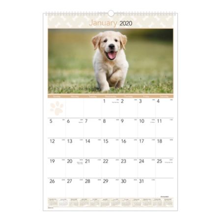 At A Glance Puppies Monthly Wall Calendar 15 12 X 22 34 January To December 2020 Dmw16728 Item 8728738