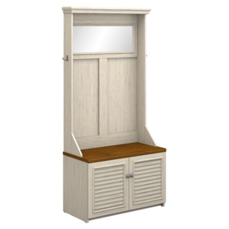 Bush Furniture Fairview Hall Tree With Storage Bench Antique