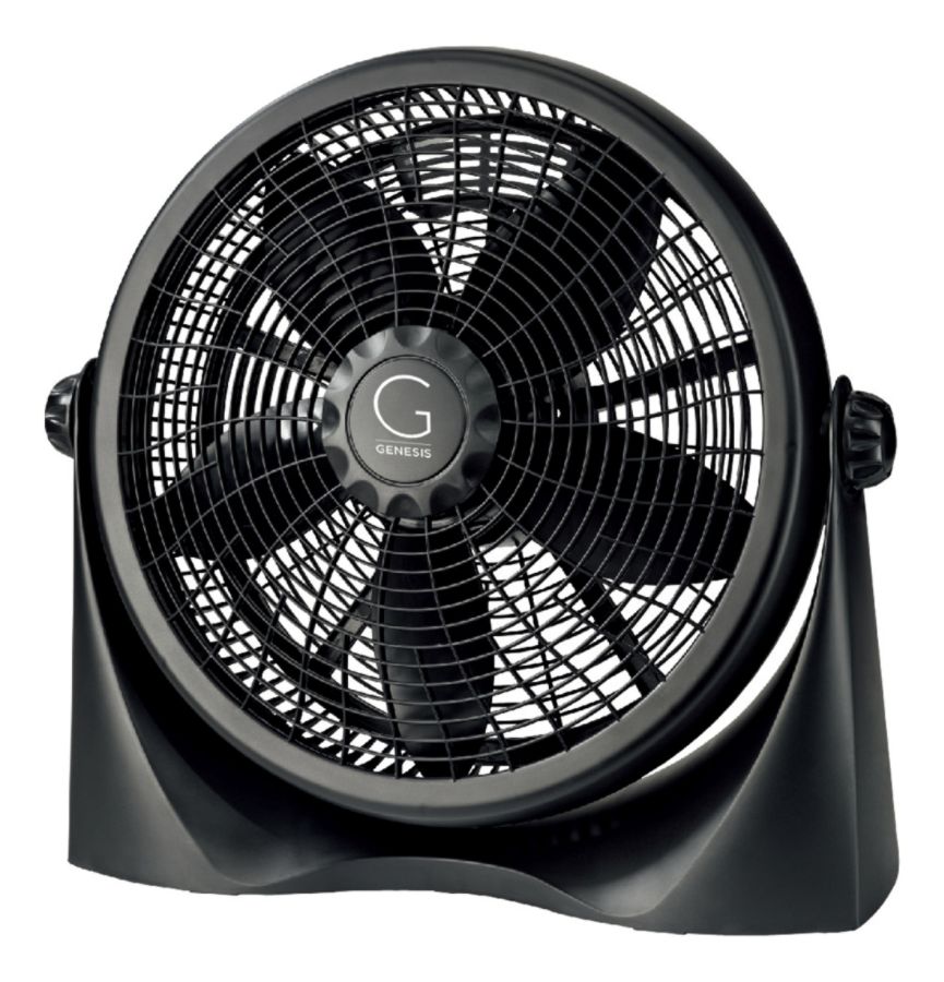 Genesis 3 Speed Adjustable Floor Fan Black Office Depot