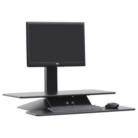 Lorell E Motion Electric Sit To Stand Desk Riser Black Office Depot