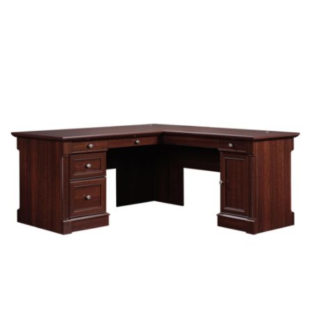 Sauder Palladia Collection L Shaped Desk Select Cherry Office Depot