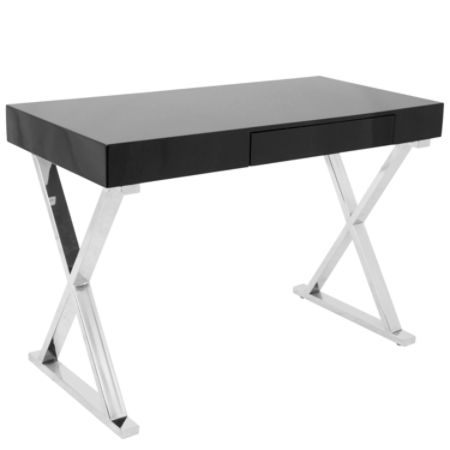 Lumisource Luster Computer Desk Black Office Depot