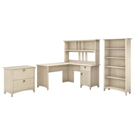 Bush Furniture Salinas 60 W L Shaped Desk With Hutch Lateral File