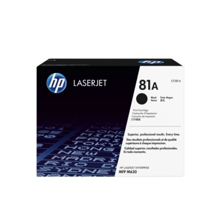 Hp 81a Black Toner Cartridge Cf281a Item 883741