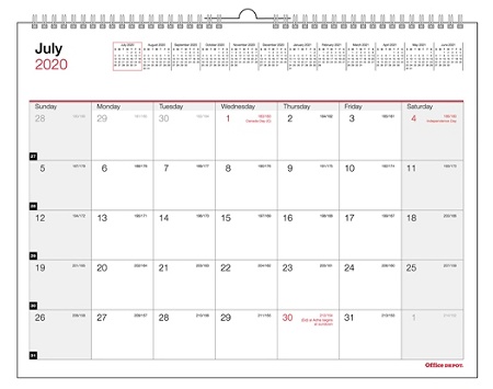 Office Depot Monthly Academic Desk Calendar 8 12 X 11 30percent