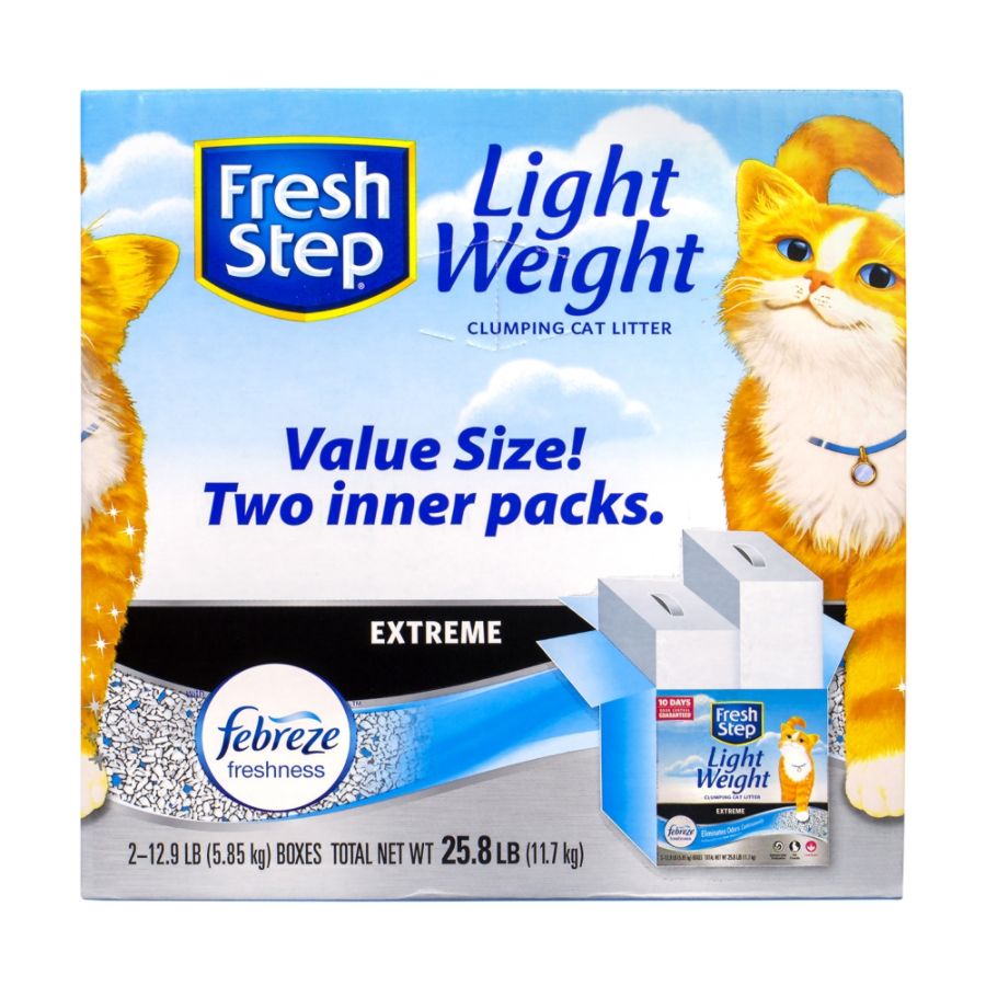 UPC 044600311548 product image for Fresh Step Lightweight Febreze� Clumping Cat Litter, 12.9 Lb, Pack Of 2 Boxes | upcitemdb.com