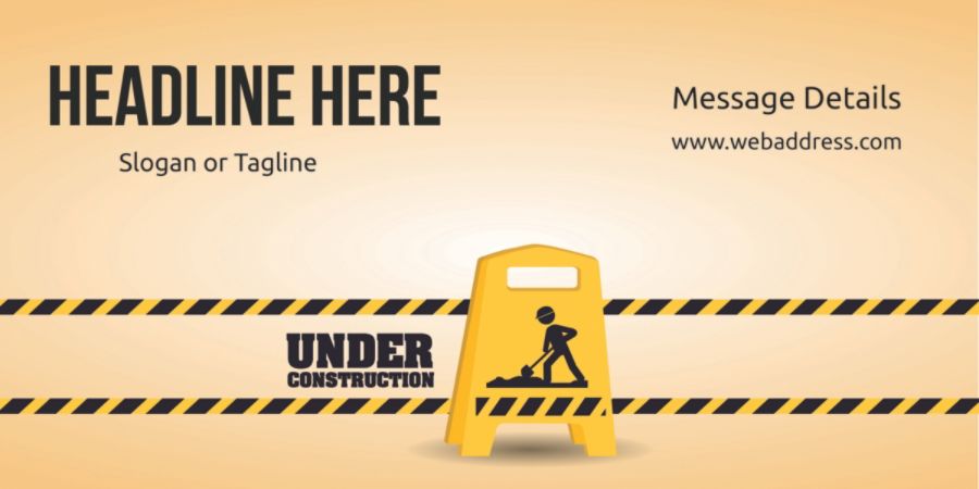 Custom Horizontal Banner Under Construction Office Depot