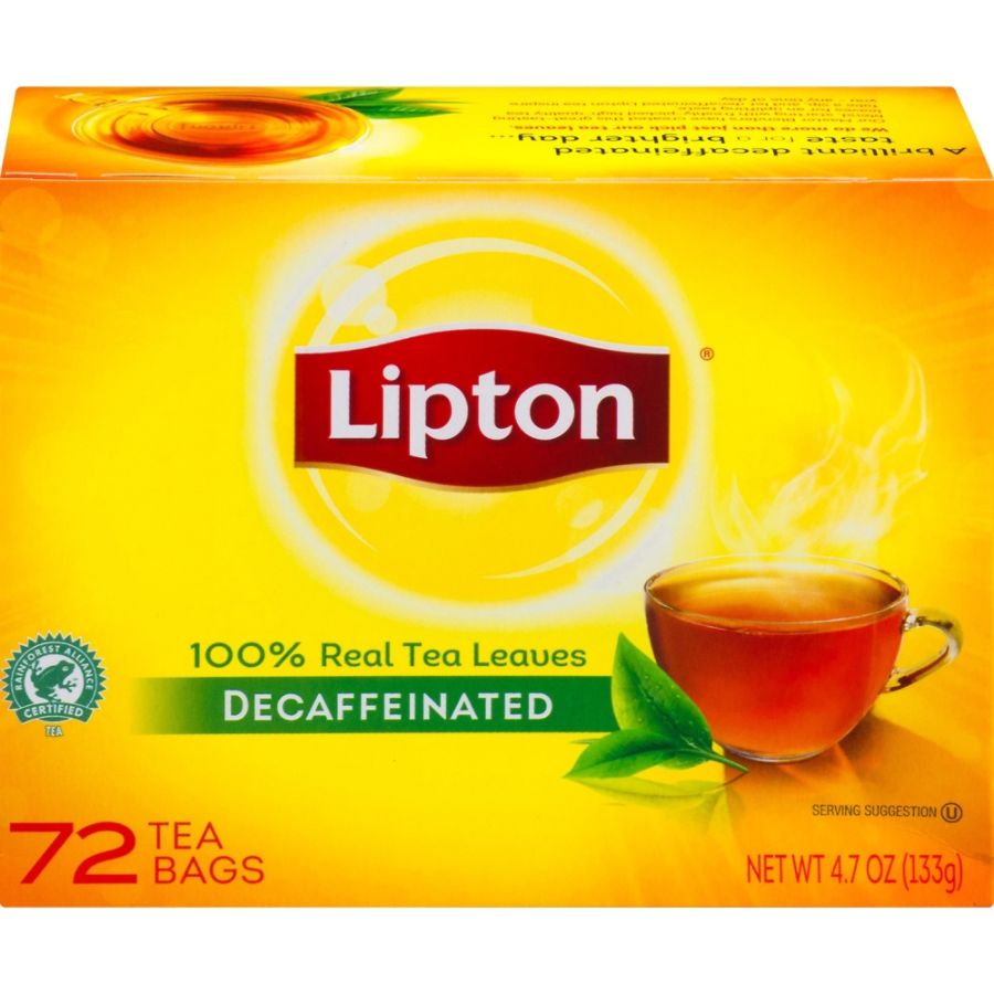 Lipton Tea Bags Decaffeinated Box Of 72 - Office Depot