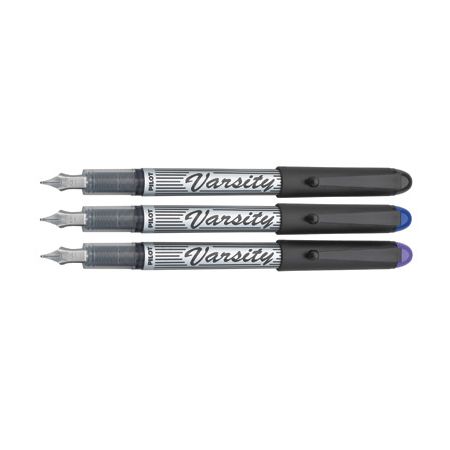 Pilot Varsity Disposable Fountain Pen Medium Point Black Barrel ...