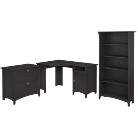 Bush Furniture Salinas Desk Vintage Black Office Depot