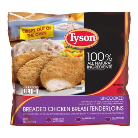 Tyson Uncooked Breaded Chicken Breast Tenderloins 4 Lb Bag ...