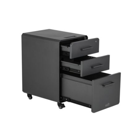 Varidesk 15 34 W Lateral 3 Drawer Mobile File Cabinet Metal Gray