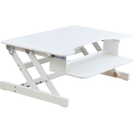 desk riser lorell adjustable desktop sit stand mm depth width worksurface height monitor each quantity ea
