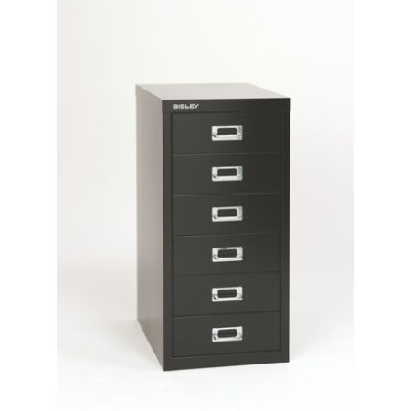 Bisley Steel Under Desk Storage Cabinet 6 Drawers 24 H X 11 W X 15