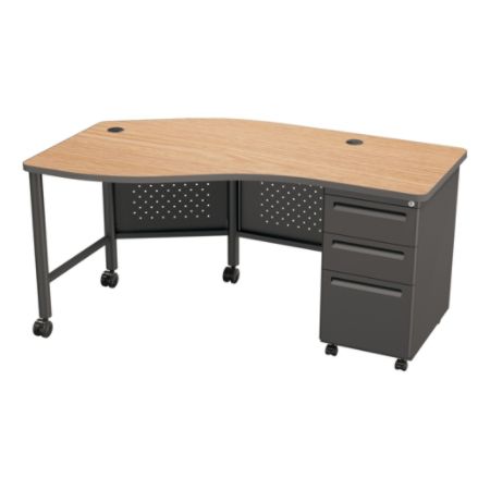 Balt Instructor Teachers Desk Ii Desk Oakblack Office Depot