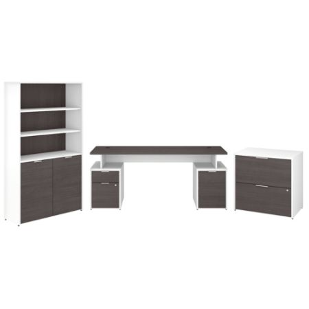 Bush Jamestown 72 Deskbookcase White Office Depot