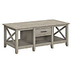Key West Coffee Table with Storage Washed Gray - Bush Furniture