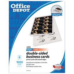 Office Depot Brand Double Sided Business Cards 2 x 3 12 ...