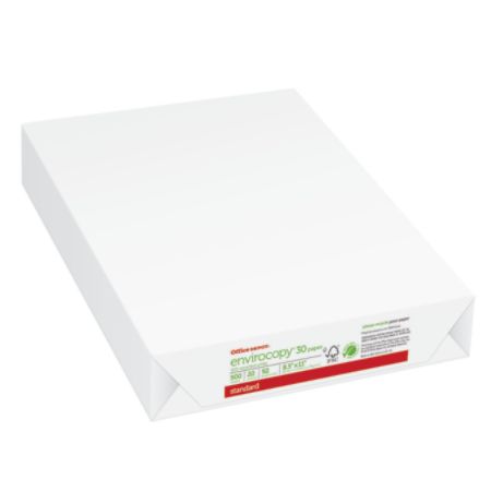 Office Depot Envirocopy Paper Letter Size 8 12 X 11 20 Lb 30 Recycled Fsc Certified White Ream Of 500 Sheets Item 910838