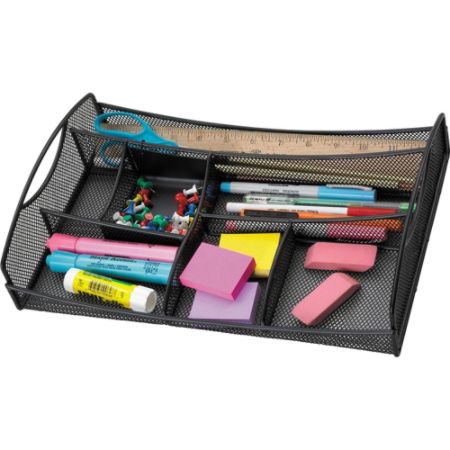 Safco Mesh Drawer Organizer 7 Compartments 2 8 Height X 13 Width X