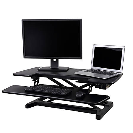 Flexispot Em7mb Electric Sit Stand Desk Riser 35 1316 X 24 Black