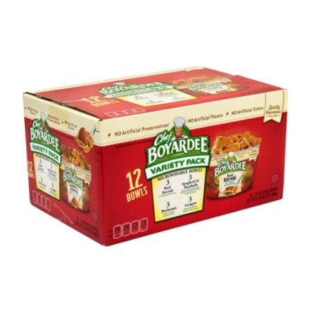 Chef Boyardee Microwavable Bowls 7.5 Oz Variety Pack Of 12 Bowls ...