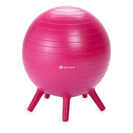 Gaiam Kids Stay N Play Inflatable Ball Chair Pink Office Depot