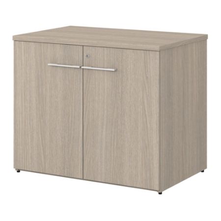Bush 500 36 W Storage Cabinet Sand Oak Office Depot
