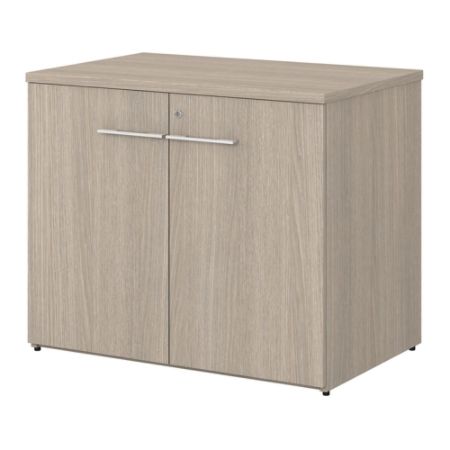 Bush 500 36 W Storage Cabinet Sand Oak Office Depot