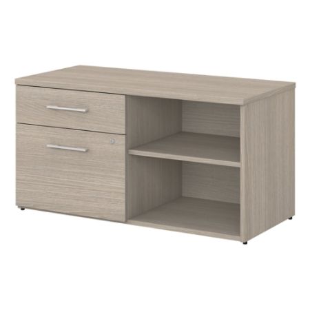 Bush 500 Low Storage Cabinet Sand Oak Office Depot