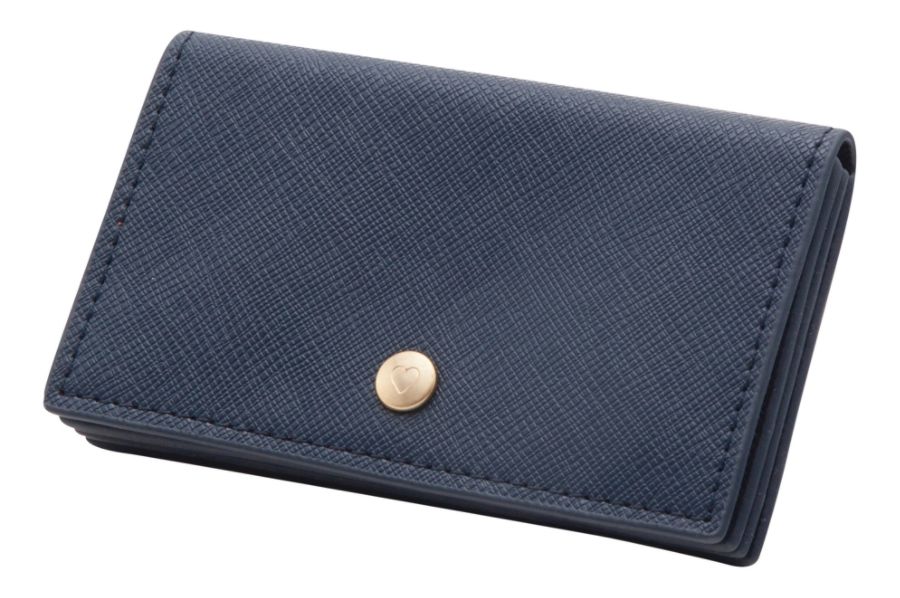 See Jane Work Faux Leather Business Card Holder Navy - Office Depot