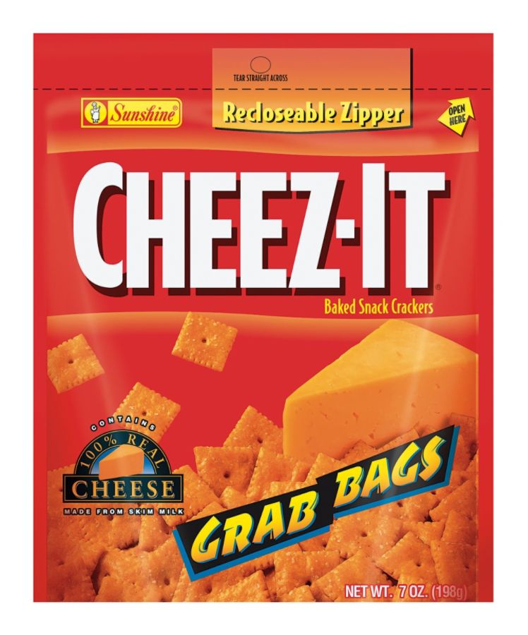 Cheez It Baked Snack Crackers Cheddar 7 Oz Bag Office Depot