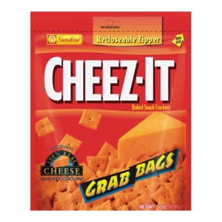 Cheez It Baked Snack Crackers Cheddar 7 Oz Bag Office Depot