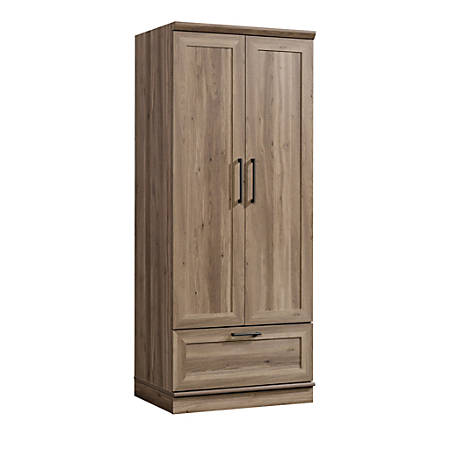 Sauder Homeplus Storage Cabinet Closet 2 Shelves Salt Oak Office