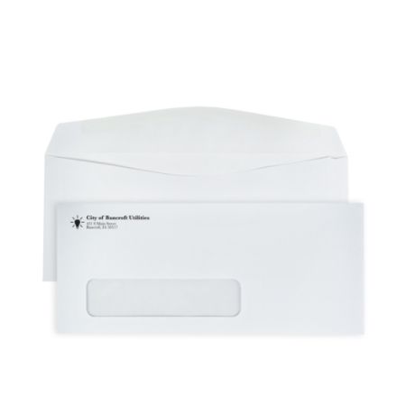 Custom Single Window Business Envelopes 9 3 78 x 8 78 White Pack Of 500 ...