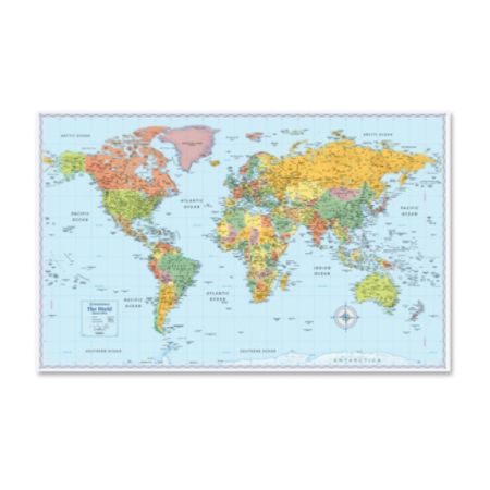 Rand McNally Advantus World Wall Map World 32 Width X 50